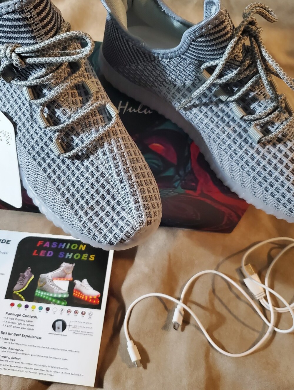 LED Tennis Shoes Unisex with USB - Picture 11 of 14
